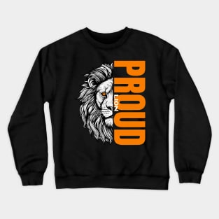 Majestic Proud Lion - Unique Wildlife Inspired Print Crewneck Sweatshirt